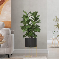 Nordic Style Metal Planter Flower Pot with Gold Stand Rack