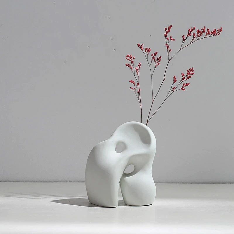 Abstract Art Ceramic Vase Nordic Minimalist Decoration, A-SH - Image 4