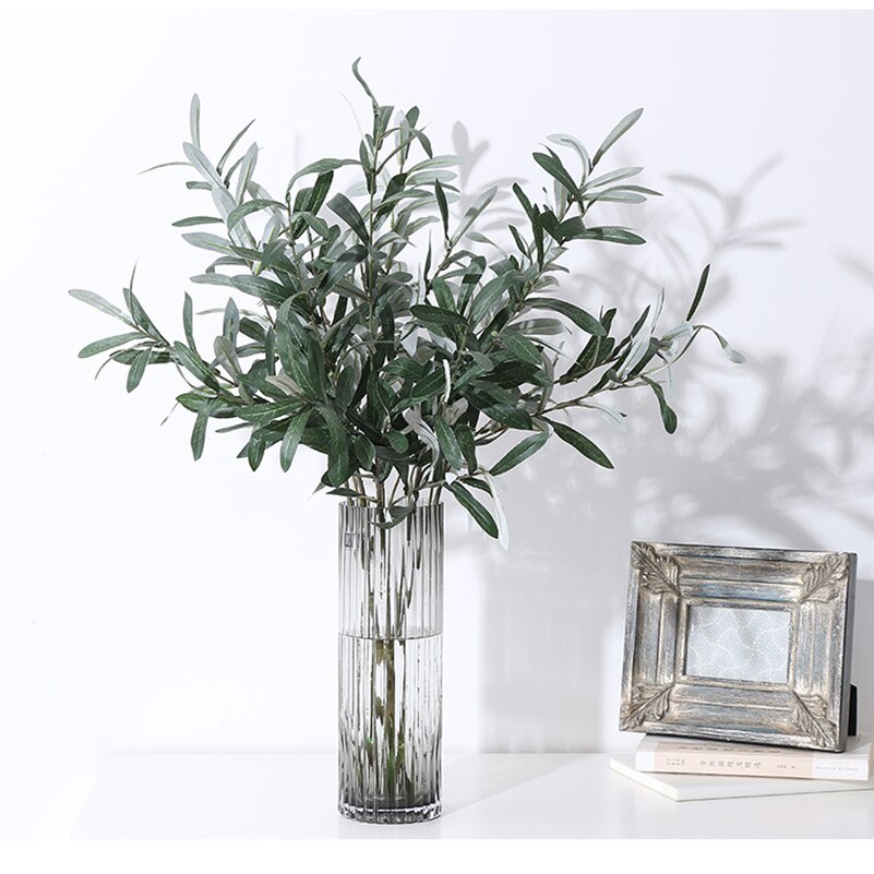 Artificial Olive Green Leaves Tree Branches - Image 2