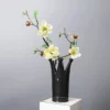 Ceramic Crown Vase Centerpieces, Black