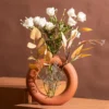 Nordic Ceramic Terracotta Vase Donut HollowRound