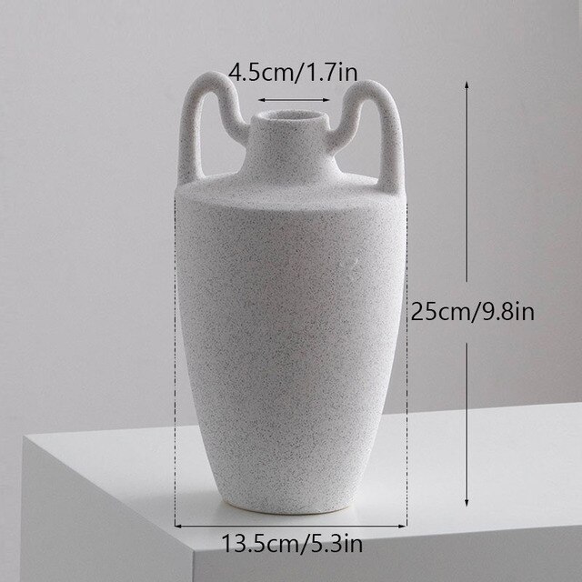 Nordic Ins Ceramic Decoration Vase, Shape 1, White - Image 2