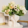 Ceramic Art Vase Succulents Face Flower Pot