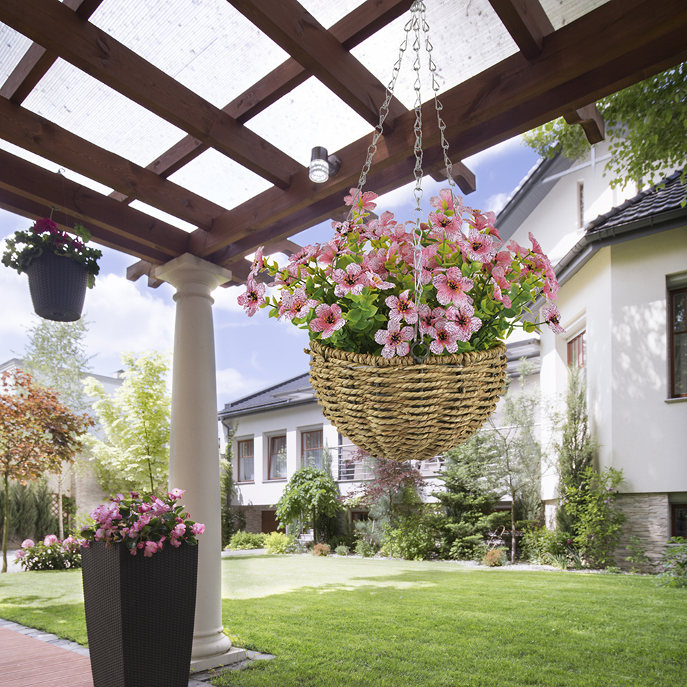 Garden Hanging Wicker Rattan Planter Plant for Home Decor - Image 2