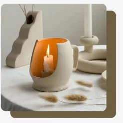 Nordic Modern Ceramic Vase For Interior Candle Holder