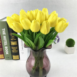 Artificial Flowers Silk Tulip, Yellow, 1pcs