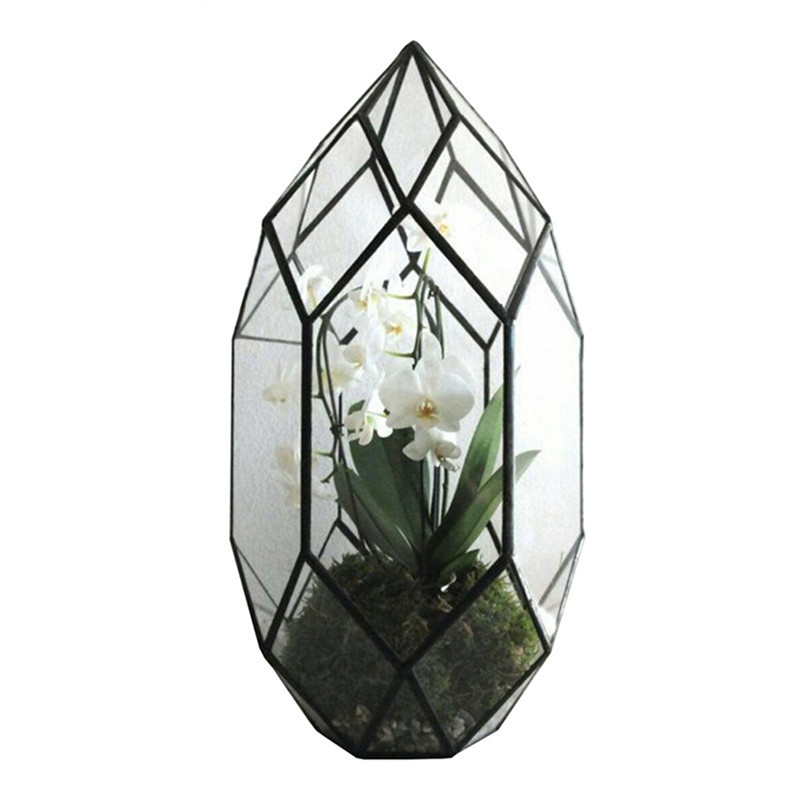 Geometric Shape Glass Terrarium Planter Pot for Indoor Gardening - Image 2
