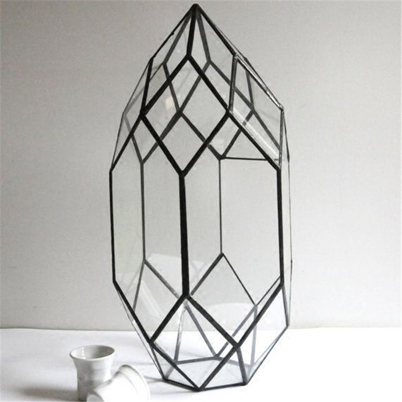 Geometric Shape Glass Terrarium Planter Pot for Indoor Gardening - Image 3