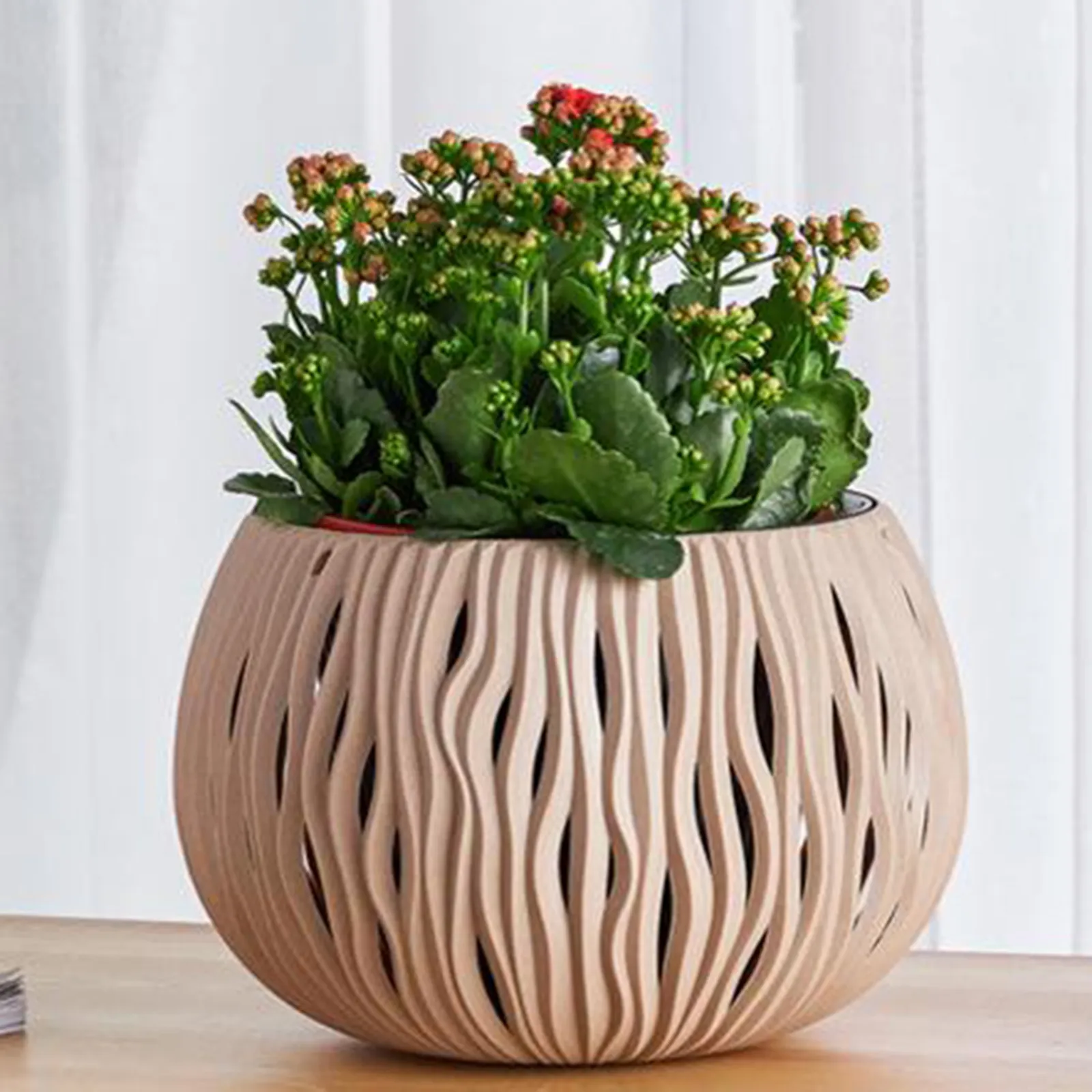 Hanging Basket Dual-pots Self Watering Hanging Pots for Plants Flowers - Image 2