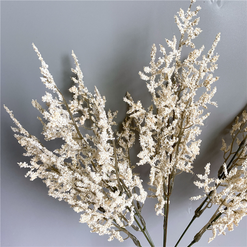 Valentine Grass Bundle Foam Artificial Flowers, White - Image 3