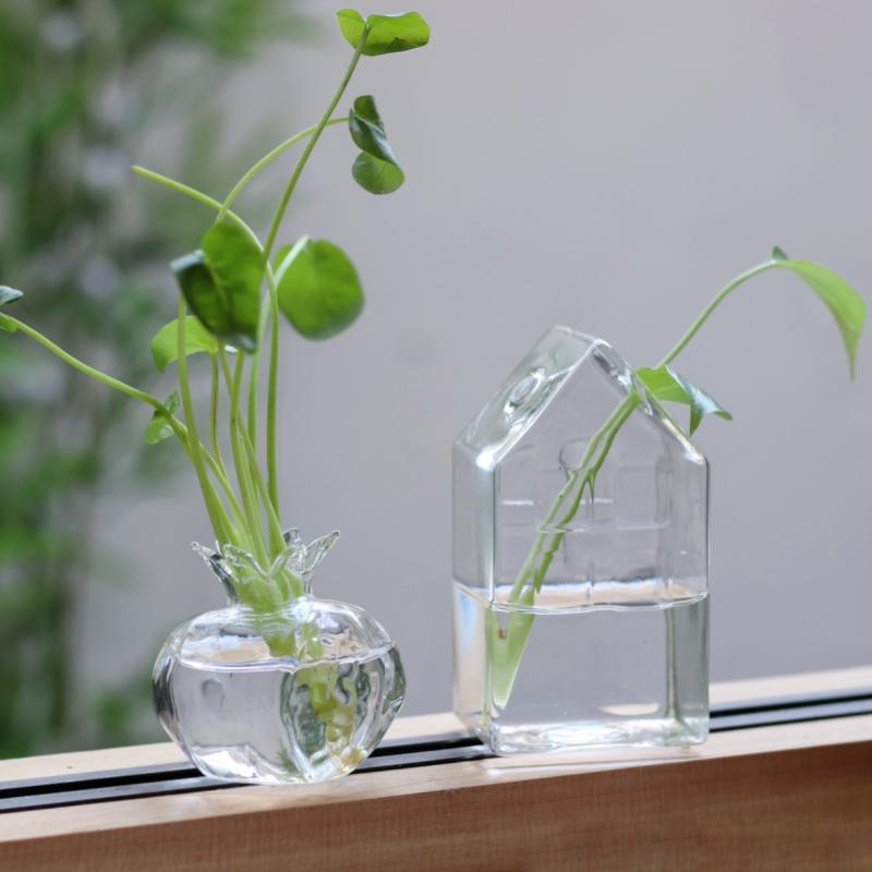 Clear Glass Flower Vase Plant Stand Vase Flower Pot Hydroponic Container - Image 2