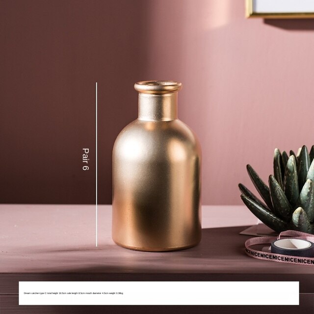 Modern Golden Glass Vase Light Luxury Style - Image 2