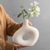 Nordic Matte Ceramic Vase for Pampas Grass Dried Flower