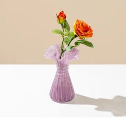 Modern Luxury Handmade Lace Vase, Purple