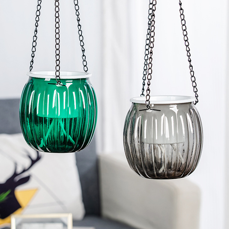 Plastic Resin Balcony Self Watering Hanging Hydroponic Flower Pot - Image 3