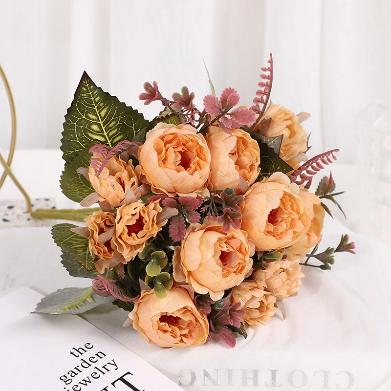 Artificial Silk Peony Flower Bouquets Home Decoration