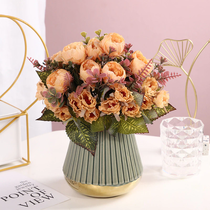 Artificial Silk Peony Flower Bouquets Home Decoration - Image 2