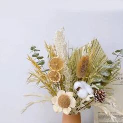 1 Set Dried Daisy Flowers Pampas Grass  Bouquet Home Decoration