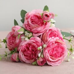 Artificial Small Bunch of Roses Simulation Silk Bouquet Home Decoration