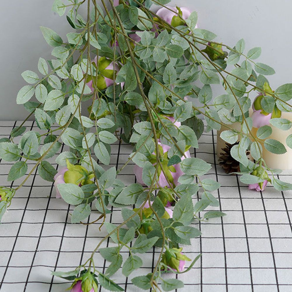 Artificial Rose Rattan Simulation Flower Garland Wall Hanging Home Decoration - Image 3