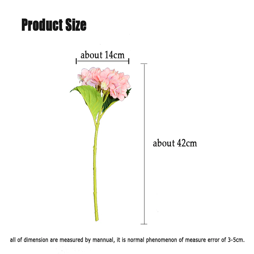 10Pcs Artificial Hydrangeas Flower Bouquet Home Decoration - Image 3