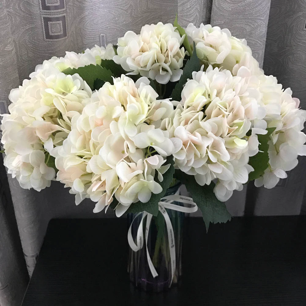 10Pcs Artificial Hydrangeas Flower Bouquet Home Decoration