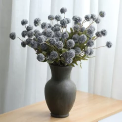 Beautiful 5 Heads Blue Artificial Dandelion Flower Home Decoration