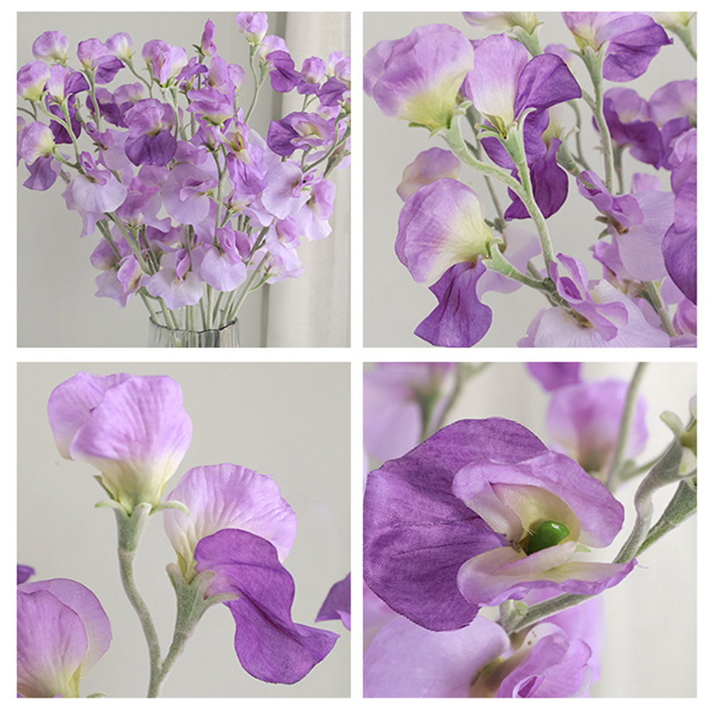 Artificial Flower Bouquet Silk Sweet Pea Artificial Plant - Image 3