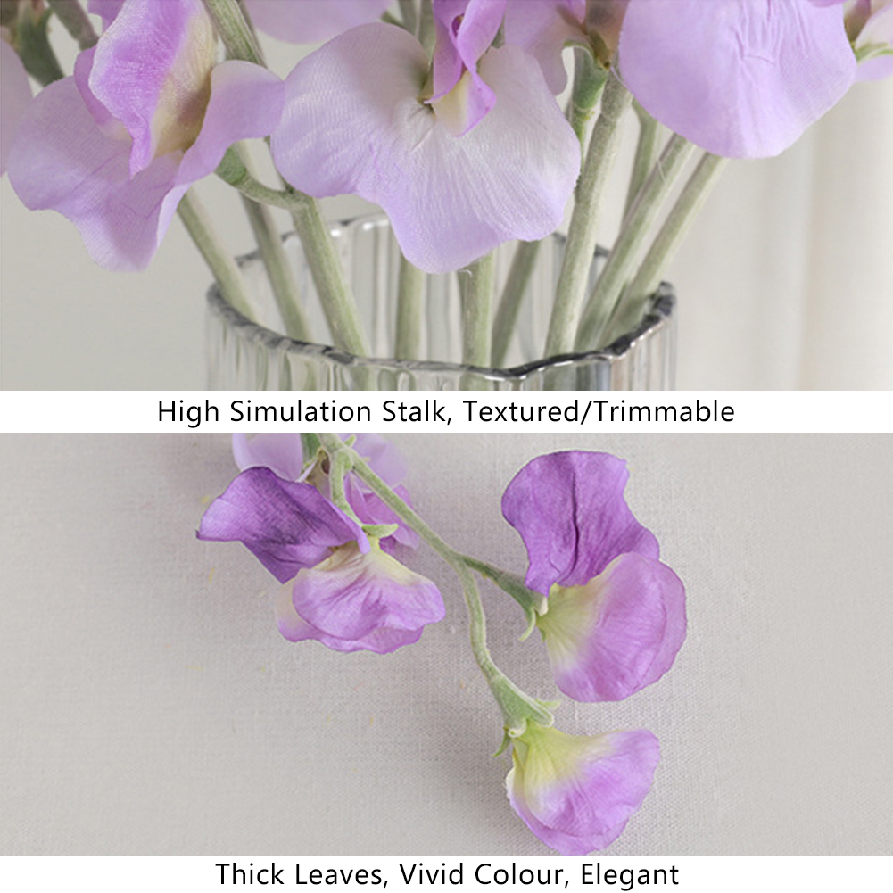 Artificial Flower Bouquet Silk Sweet Pea Artificial Plant - Image 2