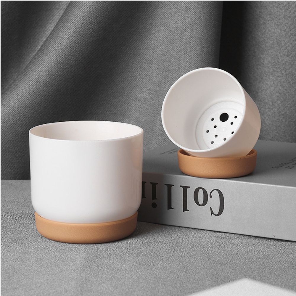 2PCS/Set Indoor Garden Cactus Pot With Drainage Hole - Image 2