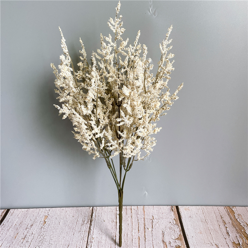 Valentine Grass Bundle Foam Artificial Flowers, White - Image 2