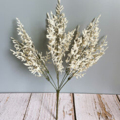 Valentine Grass Bundle Foam Artificial Flowers, White
