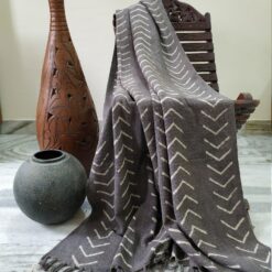 Authentic Throws Blanket Dark Gray,Cotton Sofa Throw