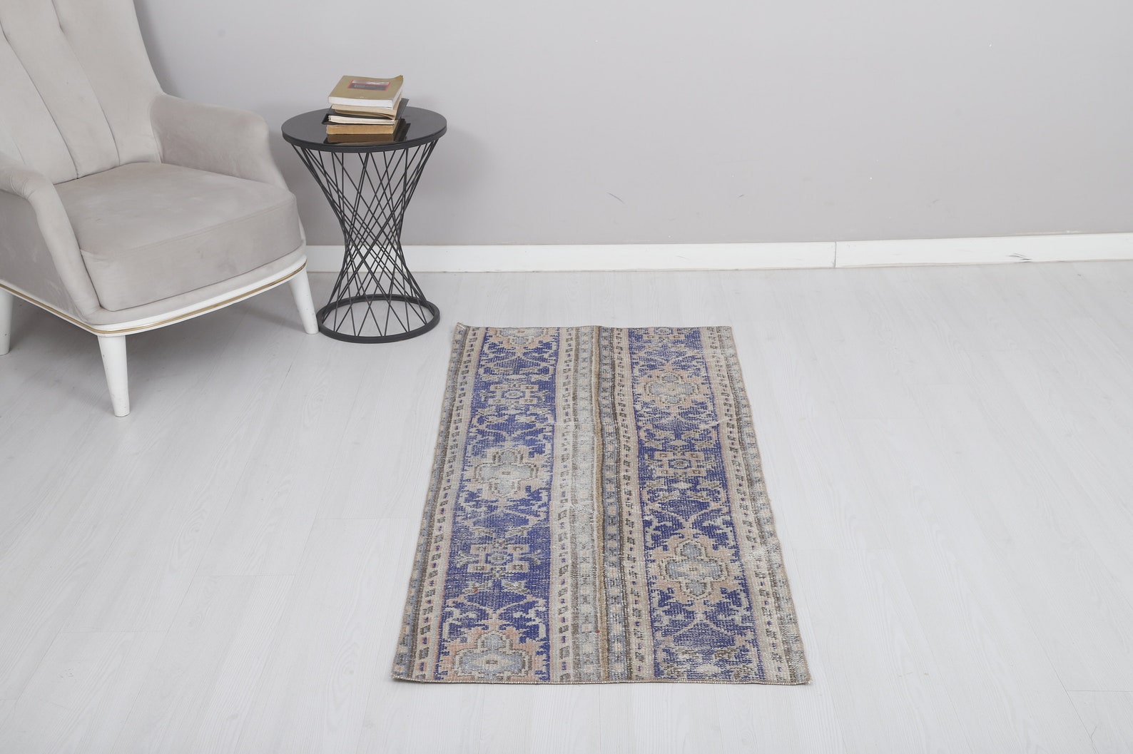 2x5 Turkish Runner, Vintage Runner, 2x5 Oushak Rug - Image 2