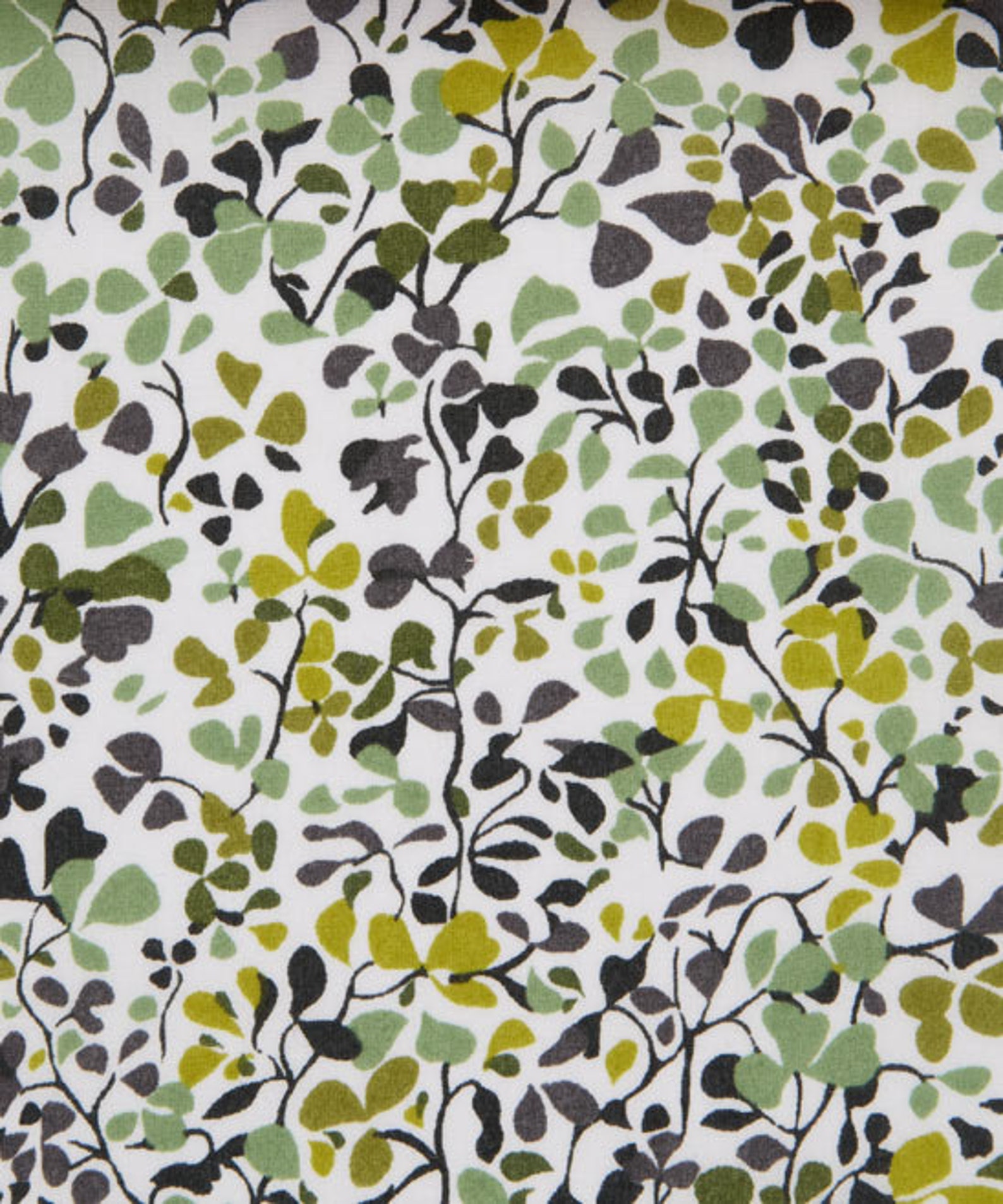 Liberty Print Pillow Cover, Green Fall Leaves - Image 2