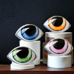 Evil Eye Figurine - Ceramic Enamel Devil Eye Statue