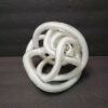 Hand-Blown Glass Love Knot, Art Glass Sculpture, Twisted