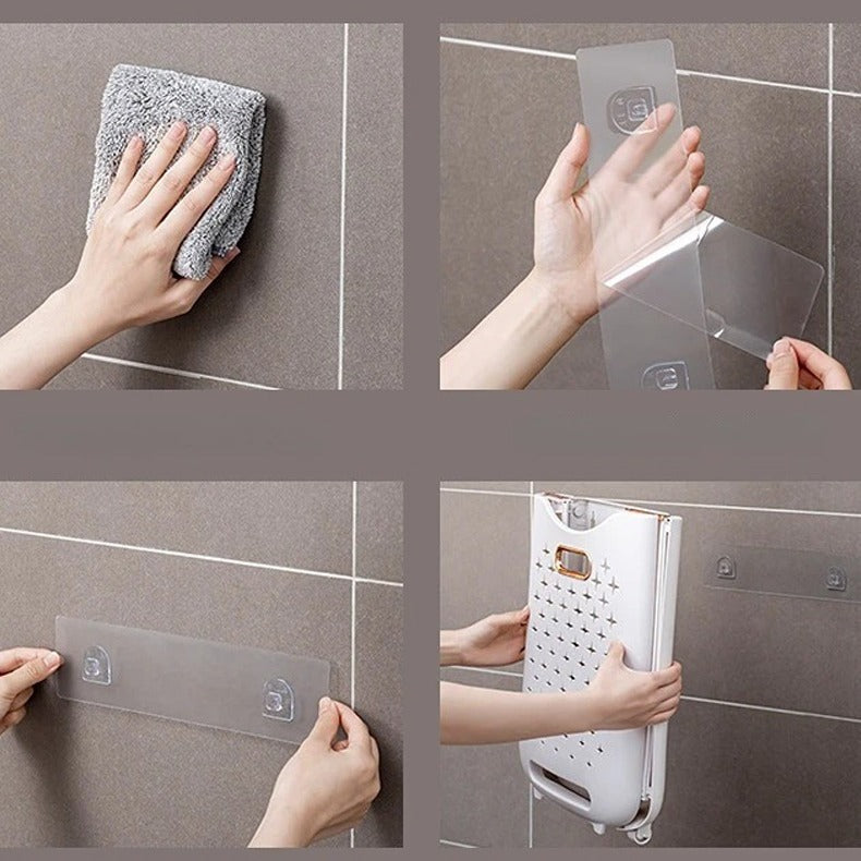 2 Tier Laundry Baskets With Wheels - Movable, Foldable Laundry Sorter Bucket - Image 7