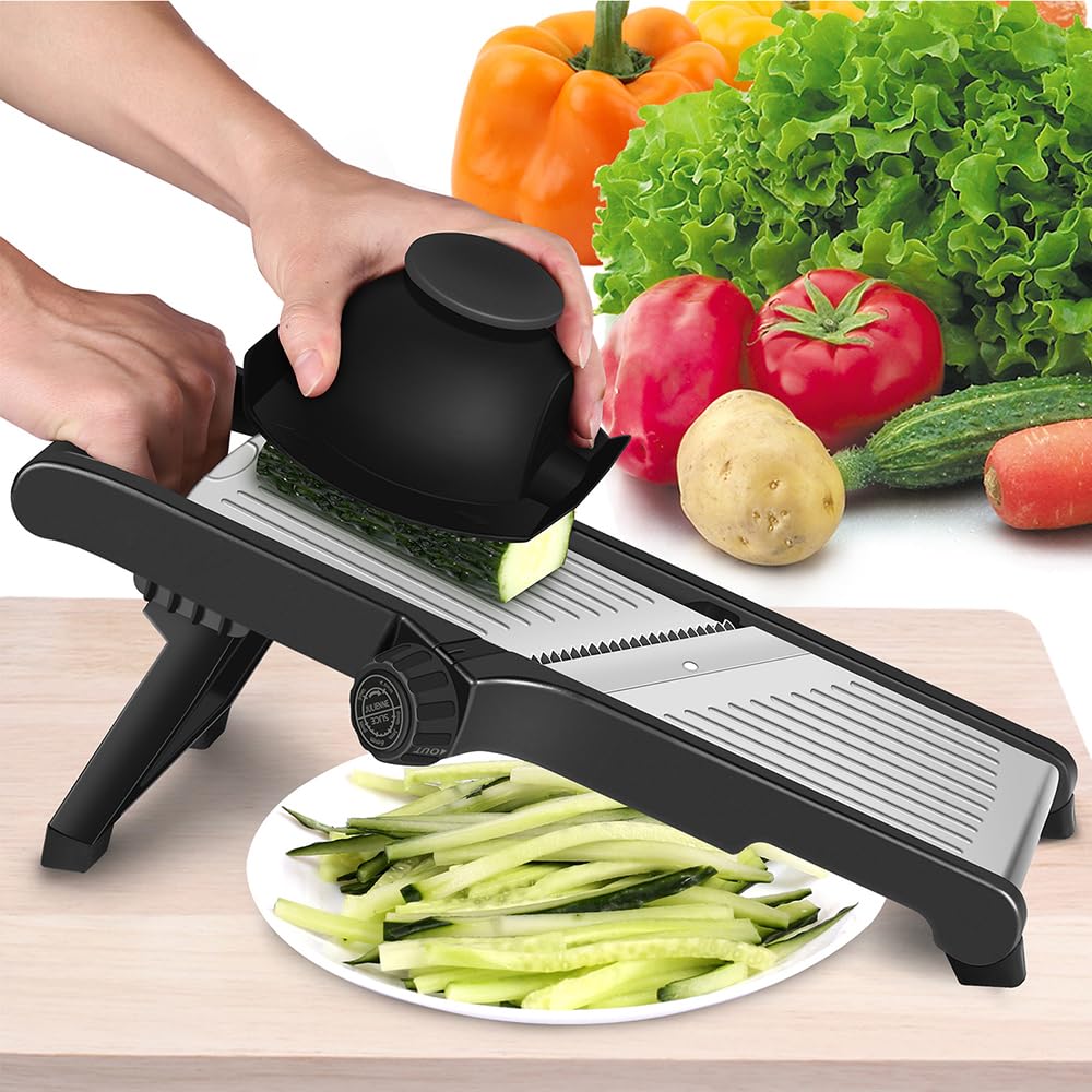 3-in-1 Adjustable Mandoline Vegetable & Fruit Slicer, Manual Food Grater