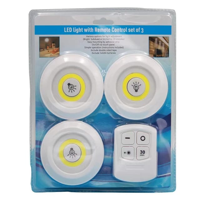 3 Pcs Dimmable LED Under Cabinet Light with Remote Control - Image 9