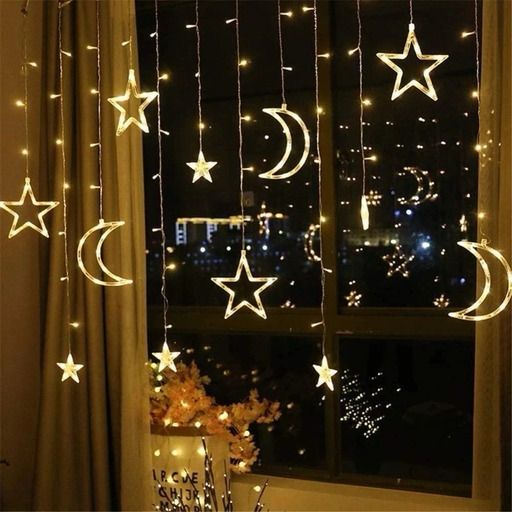 3.5M LED Star and Moon String Lights - Decorative Ramadan Ambiance Lighting for Indoor, Outdoor - Image 3