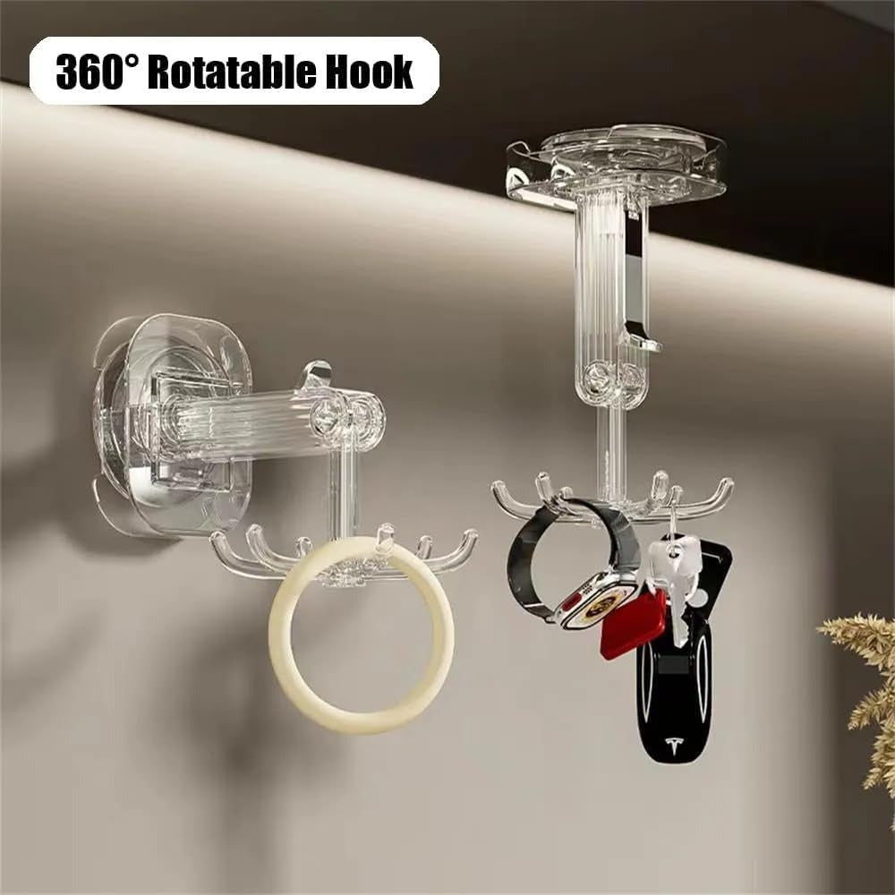 360° Rotatable Suction Cup Hook - Shower Organizer Hook for Bathroom, Kitchen - Image 9