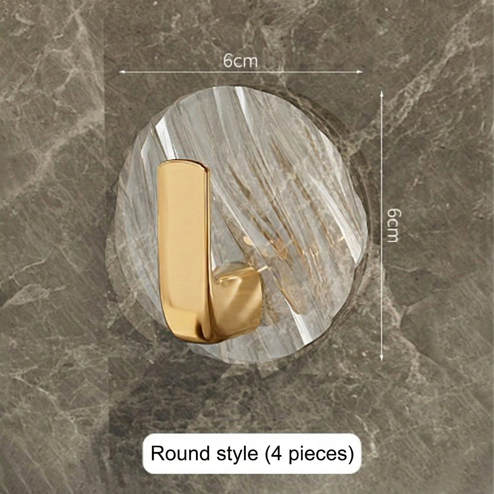 4 Pcs Self Adhesive Wall Hooks, Modern Acrylic Wall Hanger - Image 4