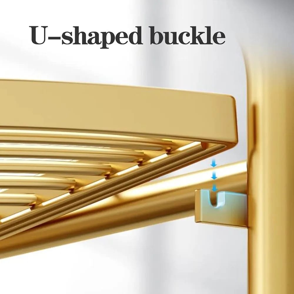 5-Tier Corner Storage Rack, Folding Shelf Stand For Bathroom, Kitchen, Living Room - Image 9