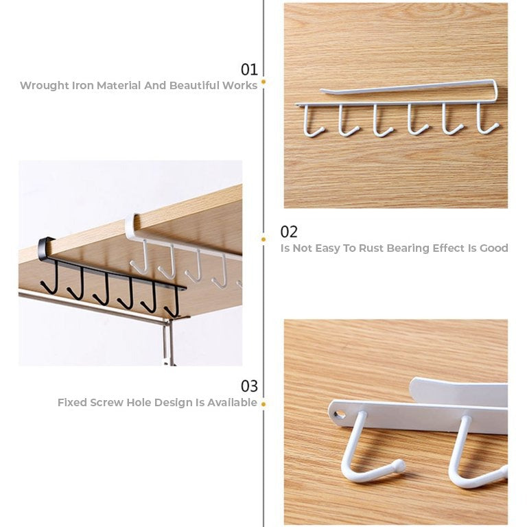 6 Hooks Multifunctional Metal Organizer Hanger - Image 8