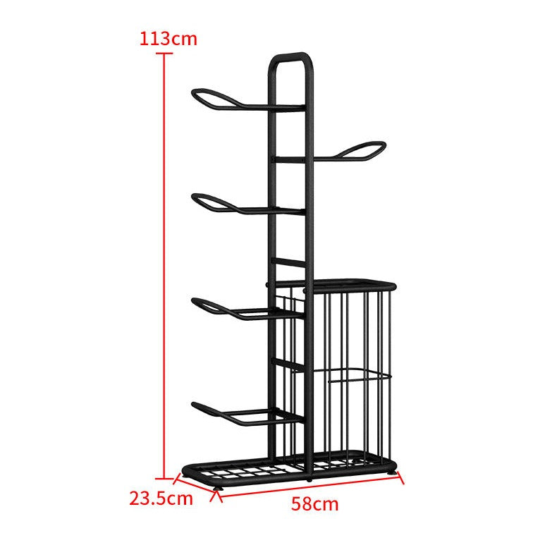 Ball Storage Rack, Basketball Football Volleyball Badminton Racket Storage Stand, Sports Accessories Holder - Image 9