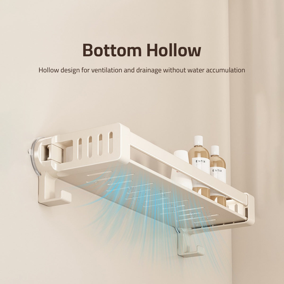 Bathroom shelf rack, Suction Cup Wall Mounted Storage Holder, Shower Shelf Organizer - Image 9