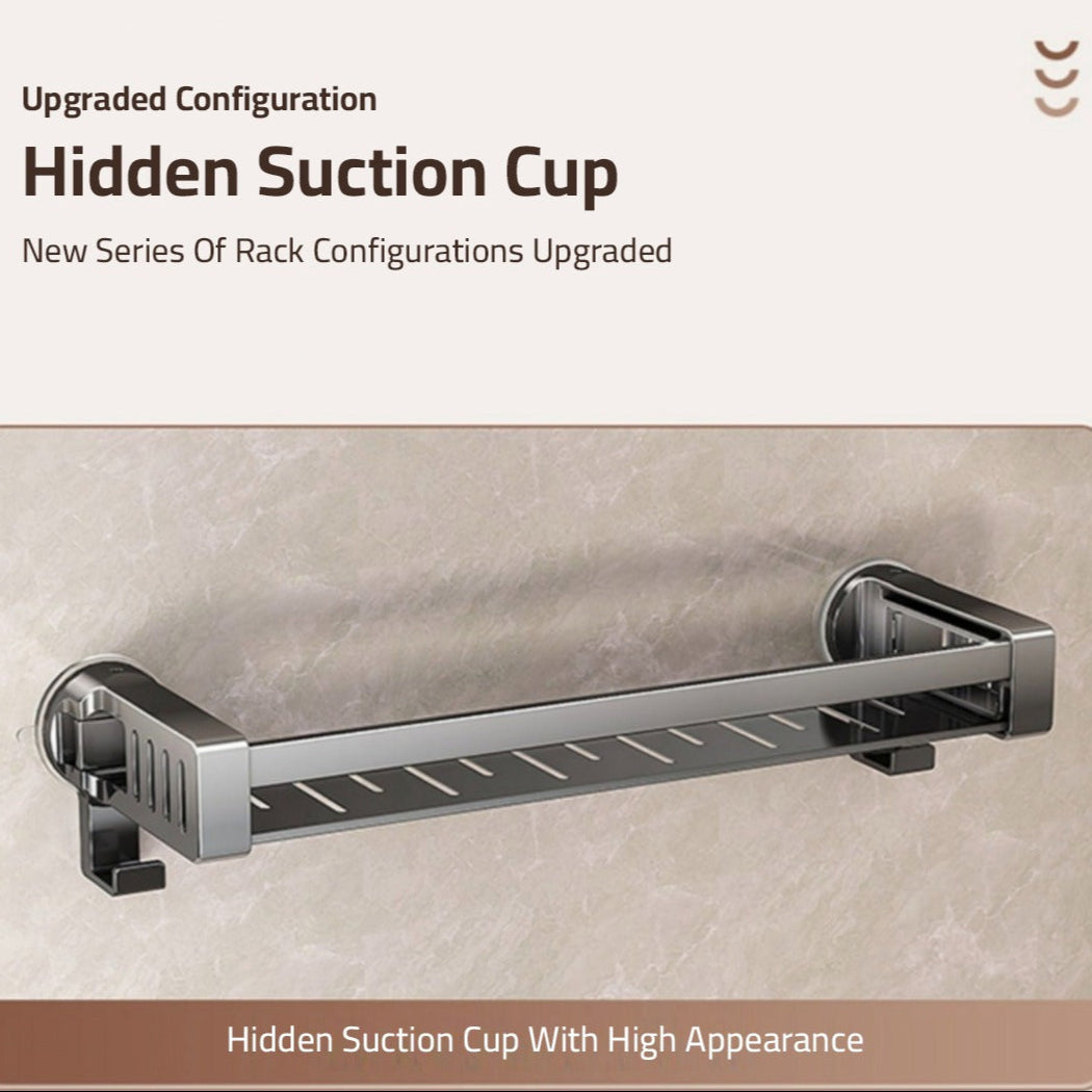 Bathroom shelf rack, Suction Cup Wall Mounted Storage Holder, Shower Shelf Organizer - Image 7