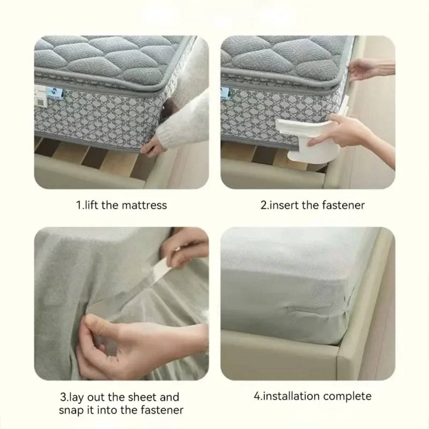 Bedsheet Fixer, Mattress Secure Clips, Bedsheet Holder with Lock Strips - Image 11