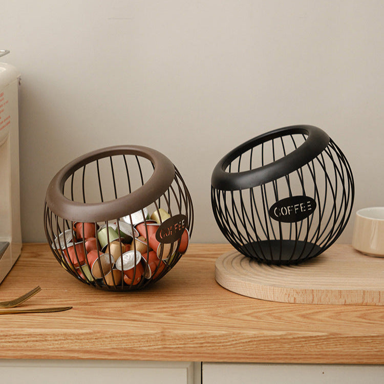 Coffee Pod Holder, Coffee Capsule Storage Basket Organizer